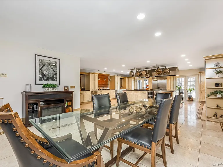 Dining — Fireplace View