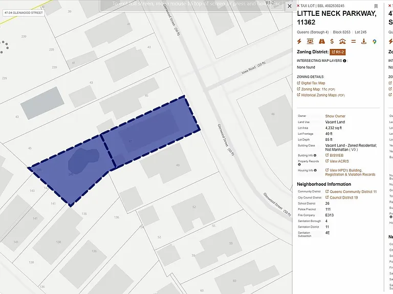 Tax Lot Map — Two Lots