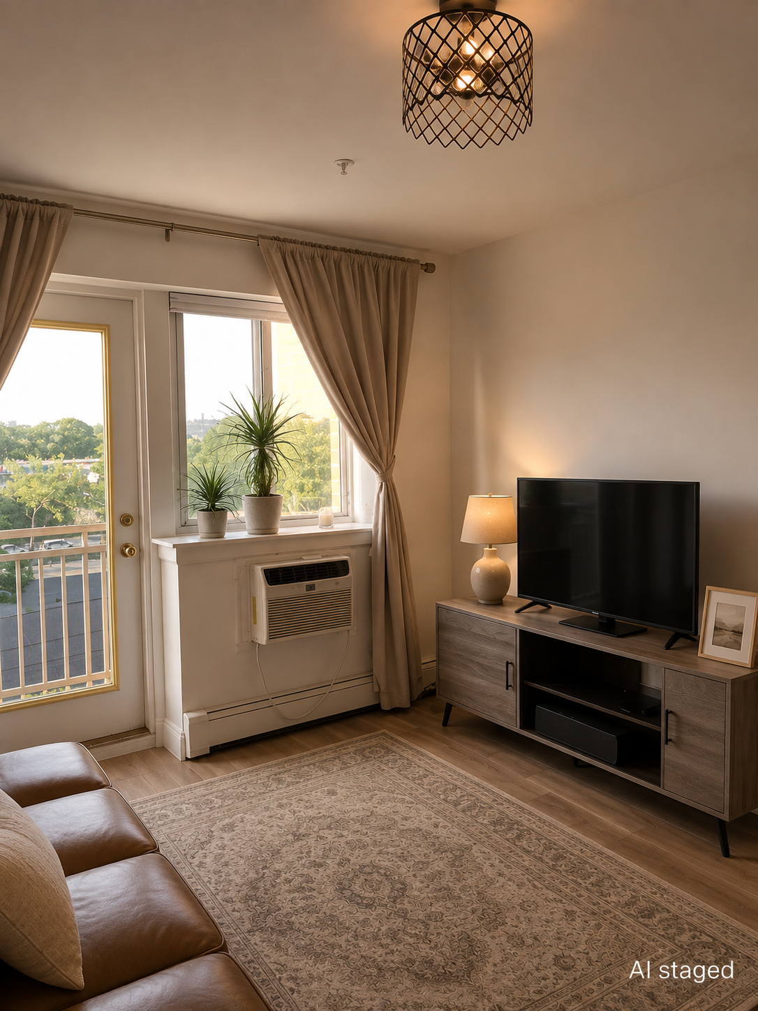 Living Room by Balcony — Virtually Staged