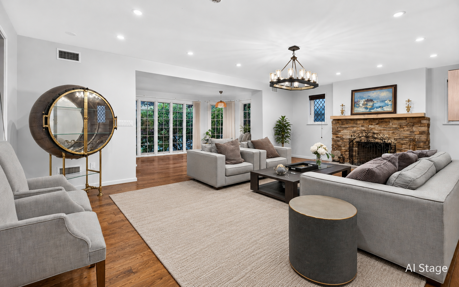 Living room — wider view