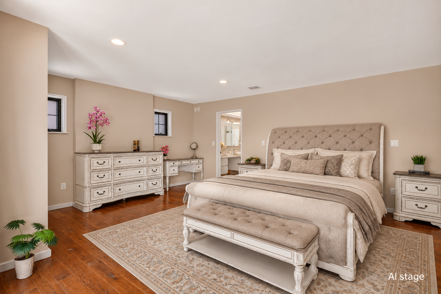 Primary bedroom — balcony access