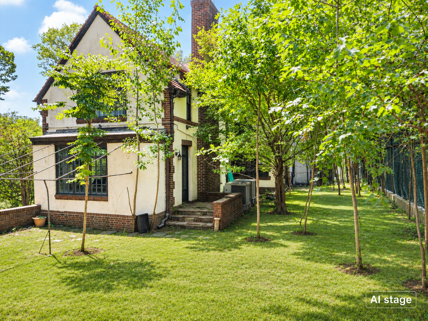 Backyard side view